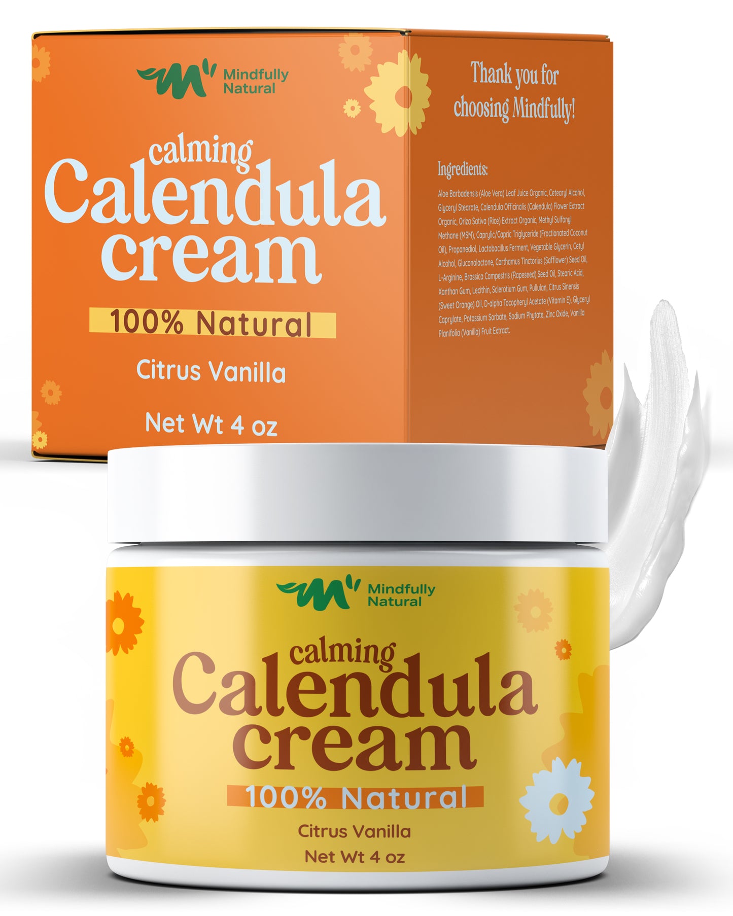 Calming Calendula Cream - Lightly Scented Citrus Vanilla