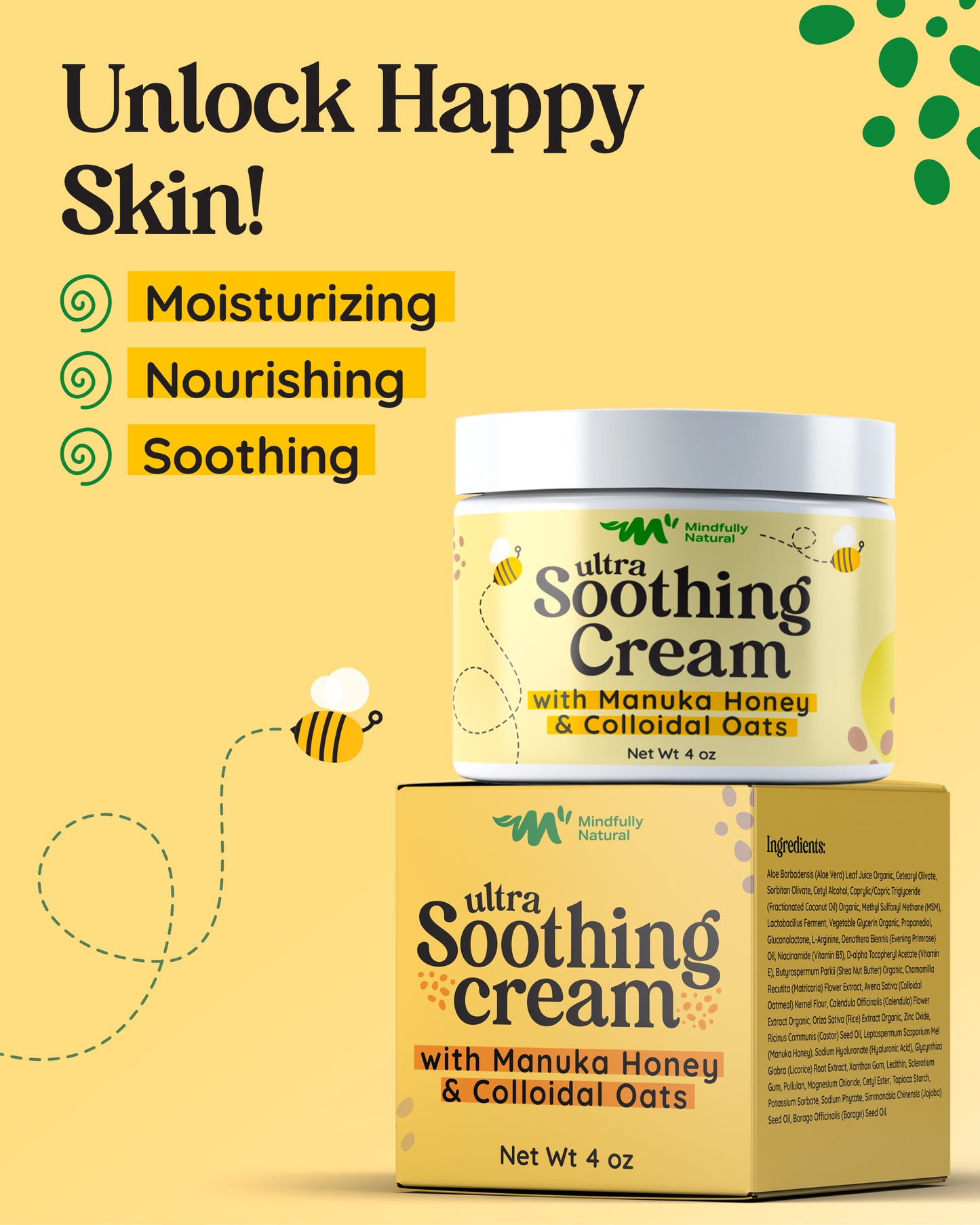 Ultra Soothing Eczema Cream with Colloidal Oatmeal and Manuka Honey